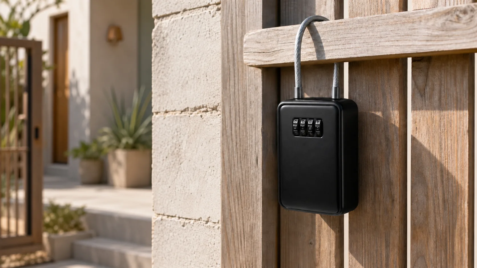 Portable key lockbox for keeping a room key out of beach sand